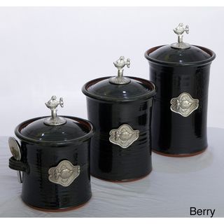 Artisans Domestic 3 piece Gourmet Canister Set with Fish Accent Phat Tommy Storage Canisters