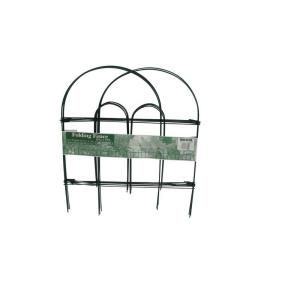Glamos Wire Products 18 in. x 10 ft. Green Folding Wire Garden Fence 780099