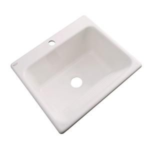 Thermocast Kensington Undermount Acrylic 25x19.5x12 in. 0 Hole Single Bowl Utility Sink in Natural 21004 UM