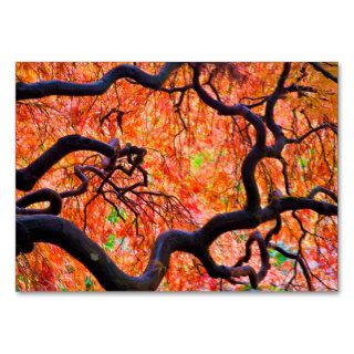 Autumn Tree of Life Gaia Earth Axis Pagan Wiccan Business Card Templates