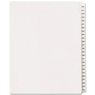 Avery Style Legal Side Tab Divider, Title 276 300, Letter, White, One Set  Binder Index Dividers 