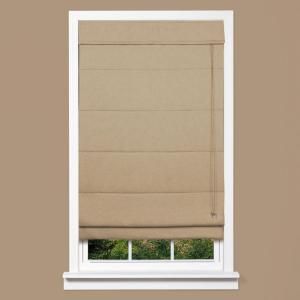 HOMEbasics Taupe Textured Fabric Roman Shade, 64 in. Length with Inaccessible Cord (Price Varies by Size) IRTC2764