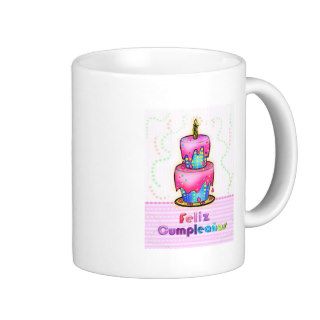 Feliz cumpleaños Spanish fun Birthday Cake gift Coffee Mug