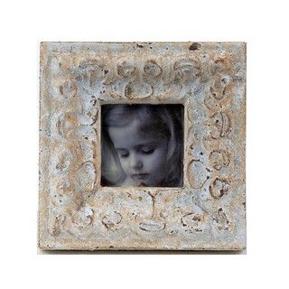 Privilege Square Distressed White Ceramic Photo Frame Privilege Photo Frames & Albums