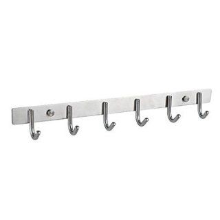 Nickel Brushed Finish Contemporary 304 Stainless Steel Wall Mount Row Robe Hook   Bath Towel Hooks