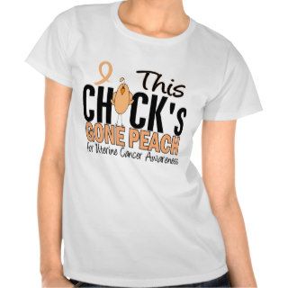 Uterine Cancer Chick Gone Peach Tshirts