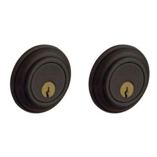 Baldwin Traditional Double Cylinder Distressed Oil Rubbed Bronze Deadbolt 8232.402