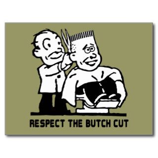Respect The Butch Cut   Vintage Retro Haircut Postcards