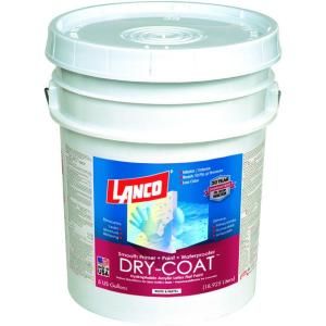 Lanco Dry Coat 5 gal. Flat Acrylic Latex Ultra White Interior and Exterior Smooth Masonry Paint DC480 2