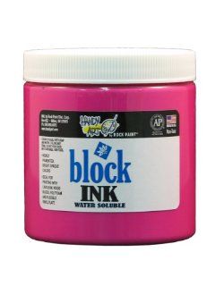 Handy Art 309 025 Water Soluble Block Printing Ink Jar, Magenta, 8 Ounce  