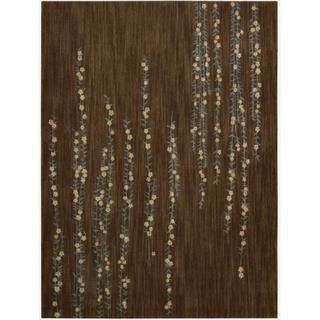Nourison Liz Claiborne Radiant Impression Delicate Floral Brown Rug (9'6 x 13'6) Nourison 7x9   10x14 Rugs