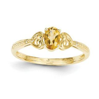 10K Citrine Diamond Ring Jewelry
