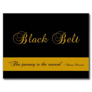 Martial Arts Black Belt Congratulations Postcard