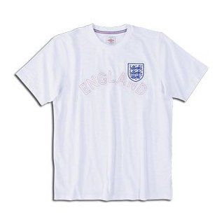 England 10/11 White Soccer T Shirt Sports & Outdoors