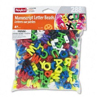 Manuscript Letter Beads, 7/8", 288 Beads per pack, Assorted