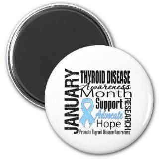 Collage Thyroid Disease Awareness Month Fridge Magnet