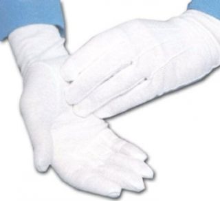 Smooth Stretch Gloves in Solid White, Two Lengths Glove Size and Color White Short Wrist