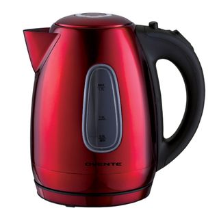 Ovente 1.7 liter Red Stainless Steel Electric Kettle Ovente Electric Tea Kettles
