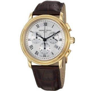 Frederique Constant Men's FC292MC4P5 Persuasion Brown Strap Chronograph Watch Frederique Constant Watches