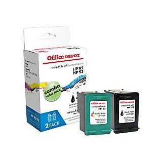 Office Depot(R) Brand Od292 93 (Hp 92/93) Remanufactured Black/Tricolor Ink Cartridges, Pack Of 2