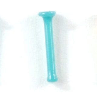 Glass Nose Bone 18g, 1/4" Wearable, 2mm End, Aqua Gorilla Glass Jewelry