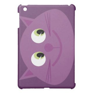 Cute & Cheeky Purple Cartoon Cat Customizable iPad Mini Case