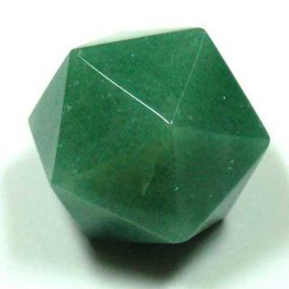 Icosahedron Platonic Solid   Green Aventurine 