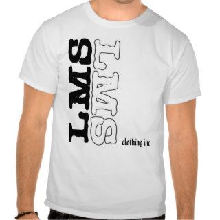 black and white lms vertical, clothing inc tshirt