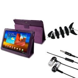 Purple Case/ Wrap/ Headset For Samsung Galaxy Tab P7500 10.1 inch BasAcc Cases & Holders
