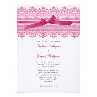 Lace and Ribbon wedding invitations