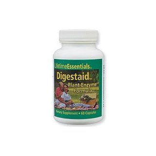 Lifetime Essentials Digestaid Plant Enzyme Formula 60 C Natural Formula Helps Break Down Food & Alcohol Into Smaller Building Blocks in Order to Facilitate Absorption By the Body Herbal Formula Facilitates Digestion, Alcohol, Carbs, Proteins, Sugars. 