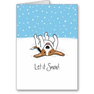 Let it Snow Beagle Holiday   A Snowy Christmas Greeting Cards