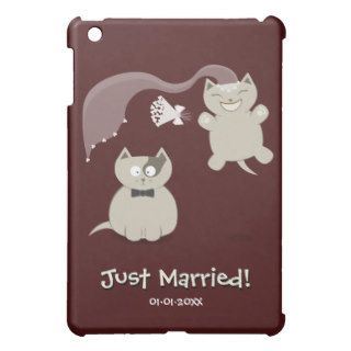 Funny Cats Just Married iPad case