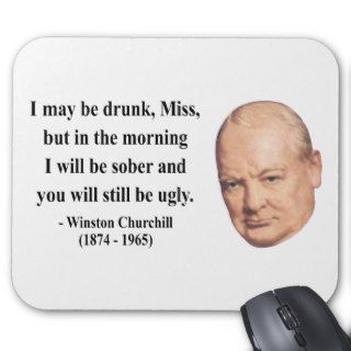 Winston Churchill Quote 2b Mousepad