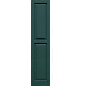 Winworks Wood Composite 15 in. x 68 in. Raised Panel Shutters Pair #633 Forest Green 51568633