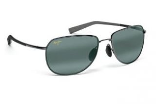 Maui Jim HT322 15A Gunmetal with Green Coconuts Aviator Sunglasses Polarised Clothing