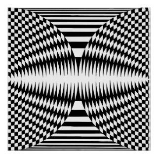 Op Art, optical illusion 2 Poster