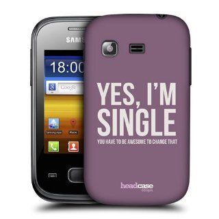 Head Case Designs Yes, I'M Single Valentines For Singles Hard Back Case Cover For Samsung Galaxy Pocket S5300 Cell Phones & Accessories