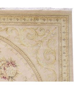 Nourison Hand knotted Legacy Cameo Light Gold Wool/ Silk Rug (8'6 x 11'6) Nourison 7x9   10x14 Rugs