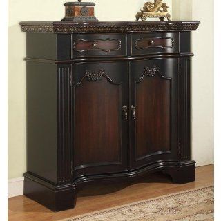 Powell Furniture Black & Cherry Fluted Pilaster 2 Door Cabinet   323 254   Free Standing Cabinets