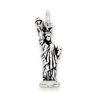 Sterling Silver Antiqued Statue of Liberty Charm Jewelry