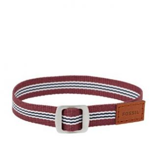Fossil Field Strap Bracelet  Red And White Jf00877040 Apparel Accessories