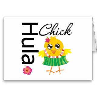Hula Hawaii Chick Greeting Card