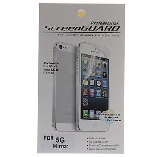 Protective Mirror Screen Protector with Cleaning Cloth for iPhone 5 Cell Phones & Accessories