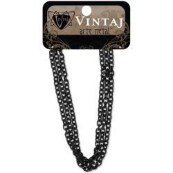 Vintaj Metal Chain 24" Arte Metal Petite Etched Cable Chain Jewelry Findings