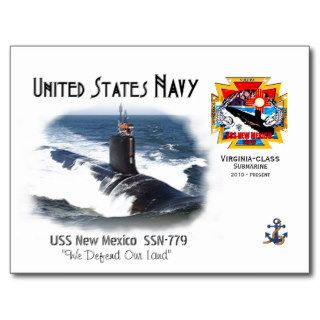 USS New Mexico SSN 779 Postcard