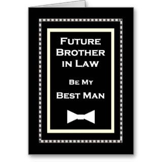 Future Brother in Law Best Man Wedding Invitation Greeting Cards