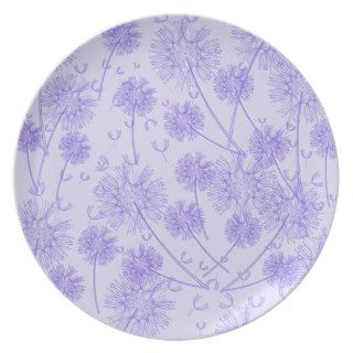 A Purple Dandelion Plates