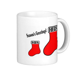 His and Hers Christmas Stockings Coffee Mug