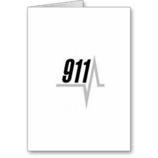 911 EKG strip Greeting Card